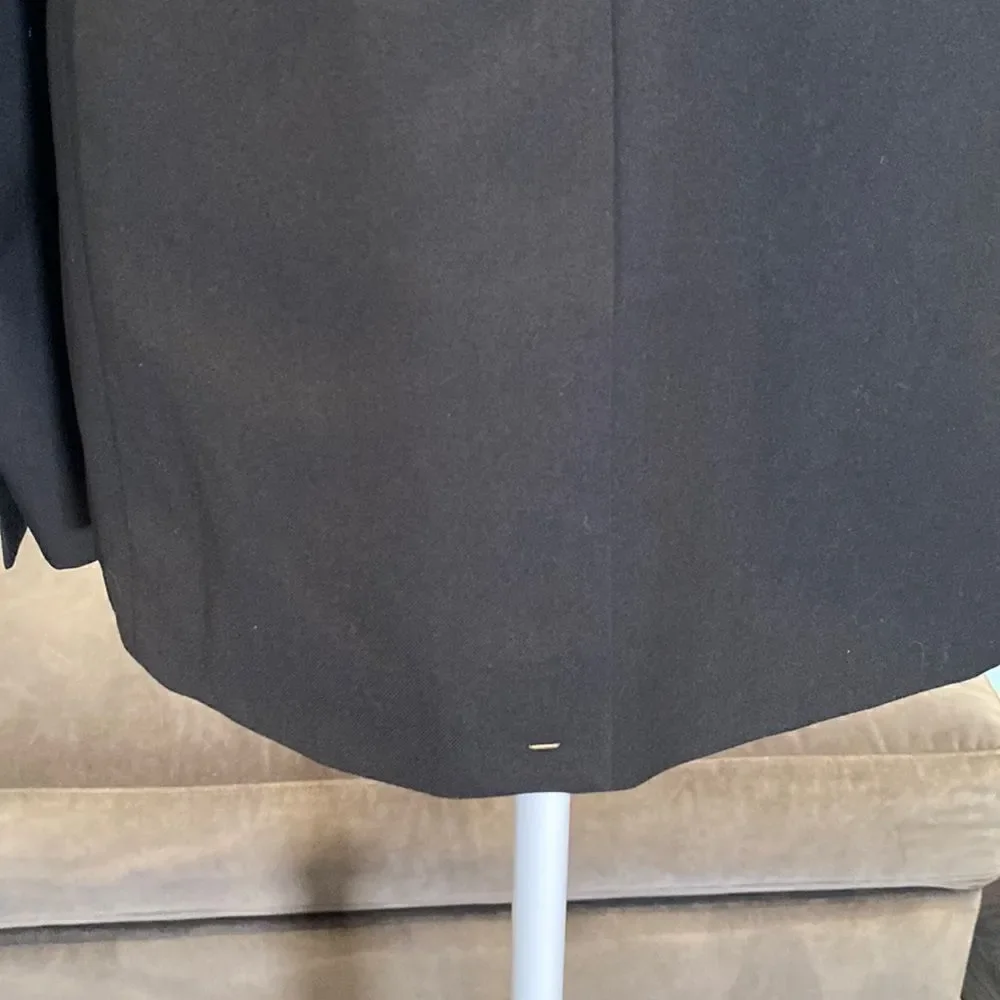Men’s Black One Button Notched Lapel Suit Jacket Blazer Business Wedding Size 34